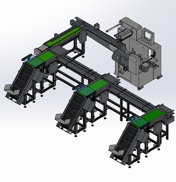 TD-300SCG + SFS-M100 Automatic Trash Bag Packing Line